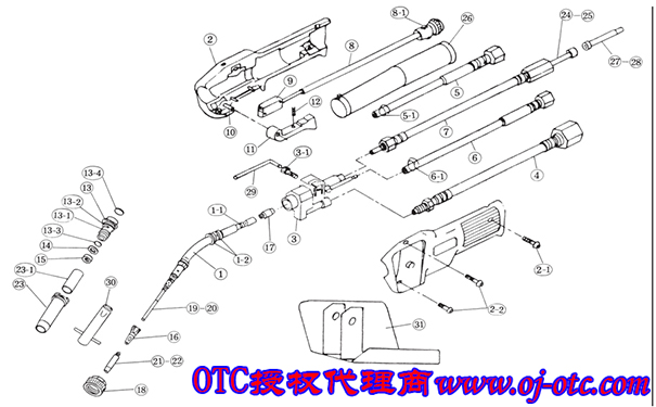 OTC水冷焊槍W(xué)TCAW5002